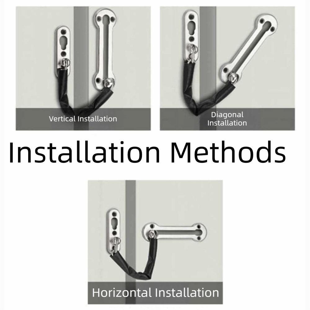 Household Security Chain Anti-theft Doors Bolt Latch Portable Door Locks  Door Lock Hardware