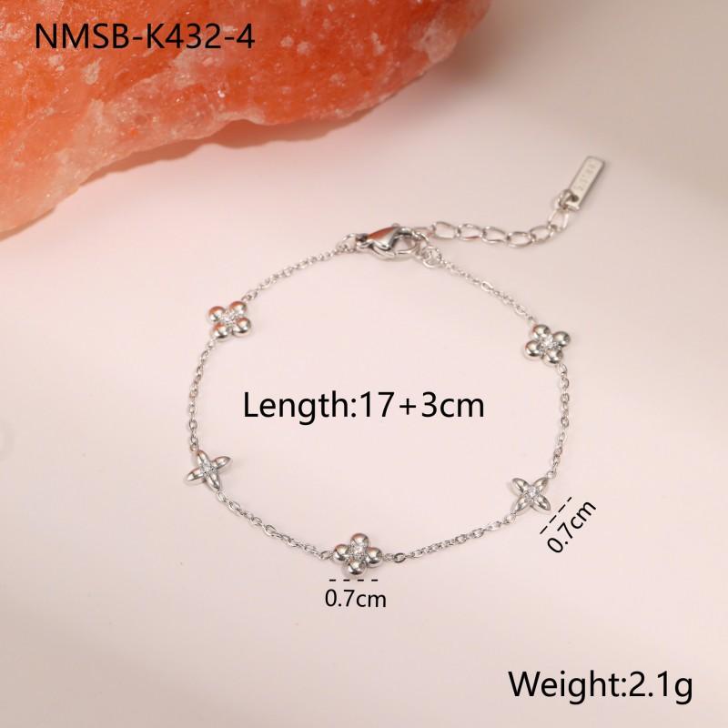 Edelstahlarmband mit 18 Karat vergoldetem Stern-Anhänger Zirkonia-Anhänger Eleganter Minimalistischer Damenschmuck