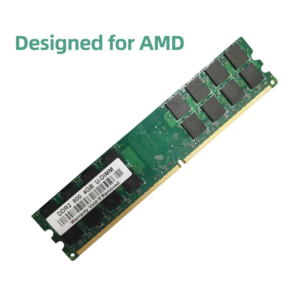DDR2 Desktop Memory Bar 240Pin 4GB RAM 800MHZ Data Transmission Circuit Module Board Replacement for AMD Motherboards