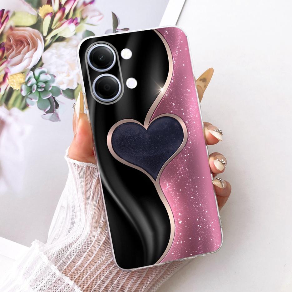 For Vivo Y05 4G Case Colorful Flowers Painted Cover Clear Silicone Soft Slim Phone Case For Vivo Y11d Y 05 VivoY05 VivoY11d Bags