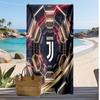 Asciugamano da Spiaggia Stampato Juventus FC Asciugamano Morbido ad Asciugatura Rapida Coperta da Spiaggia Rettangolare Grande Portatile per Viaggi Piscina