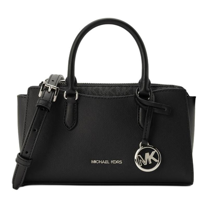 MICHAEL KORS ARDEN Brand Logo Coated Canvas Shoulder Crossbody Handbag Small Women s Black чёрный