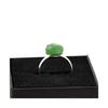 Pierres et Minéraux. Bague Grenat Tsavorite brut plaqué argent. 10.67 ct. Taille réglable.