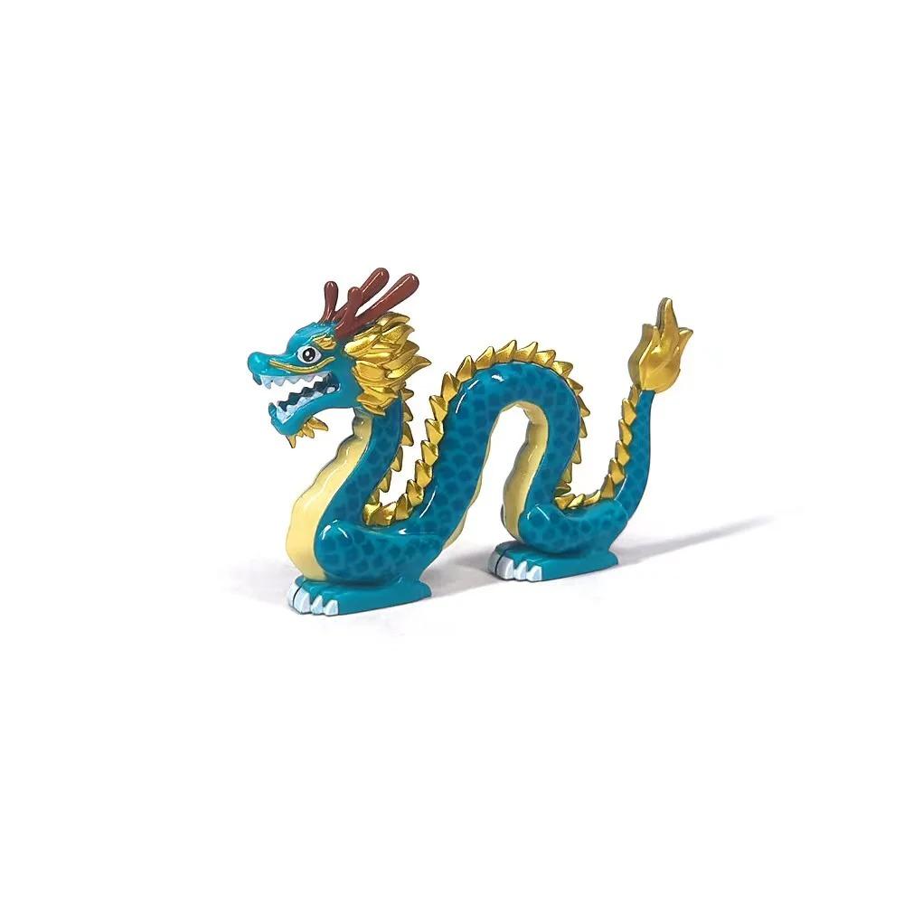 Magische Filme Mittelalterliche Tierfigur Bausteine Drache Elch Wildschwein Dickhornschaf Hund Mini Modell Steine Spielzeug DIY Kindergeschenke