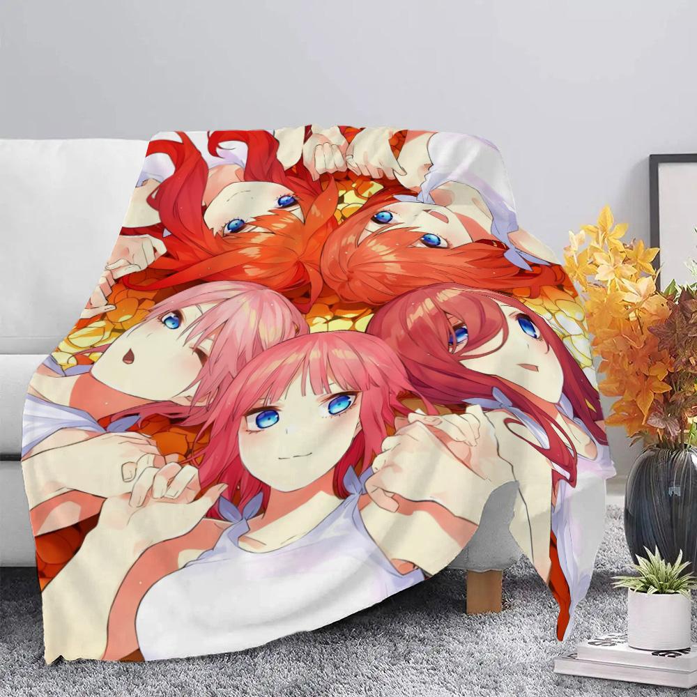 Quintessential Quintuplets Printed Blanket Picnic Blankets Warm Blanket Soft and Comfortable Blanket Home Travel Birthday Gift