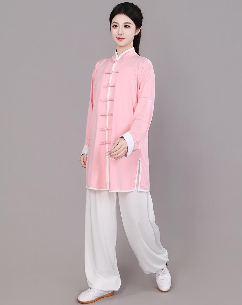 Milk Silk Tai Chi Martial Arts Clothing Unisex Set - Spring/Summer New Eight Brocades Training Uniform