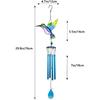 Evealyn Outdoor Hummingbird Wind Chimes, Indoor Handing Stained Glass Metal Music Beautiful Wind Chimes for Home, Balcony,Window, Garden, Yard,