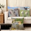 Sheep Cute Cushion Cover Plush Fabric Soft DoubleSided Printed Sofa Warm Winter Home Child Gift Pillow Case