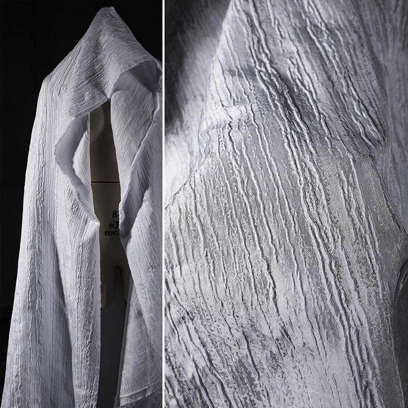 

Jacquard Fabric White Tree Patterned for Diy Sewing Creative Clothing Jacket Windbreaker Designer Cloth Apparel Material 50x140cm