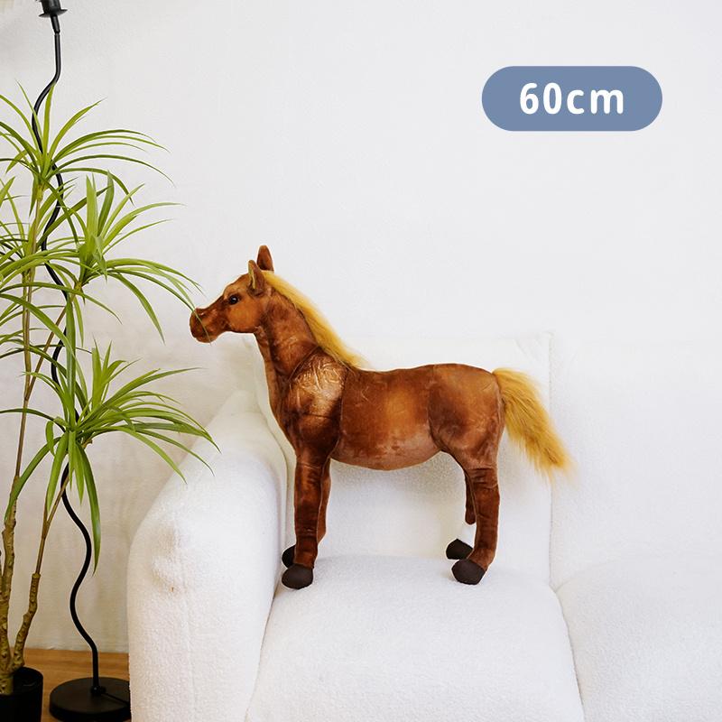 28-70cm New Simulation Horse Plush Toy Stuffed Lifelike Animal Dolls Birthday Gift Home Decoration