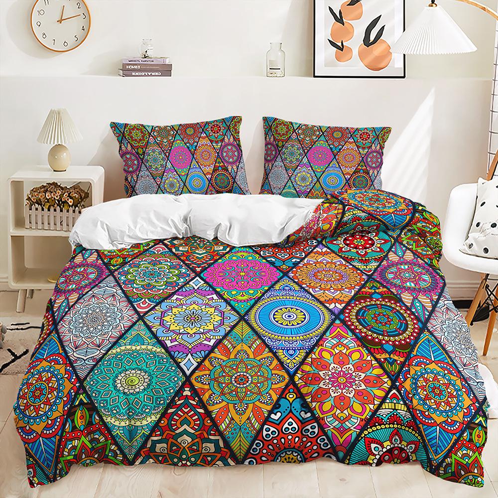 

Трехпредметный богемный плед на пододеяльник, двухпредметный комплект постельного белья 135 * 200 (two-piece set) 90g