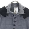SHAREEF made in Japan Karomuster Edelstahl Kragenmantel 2 grau Herren Gebraucht