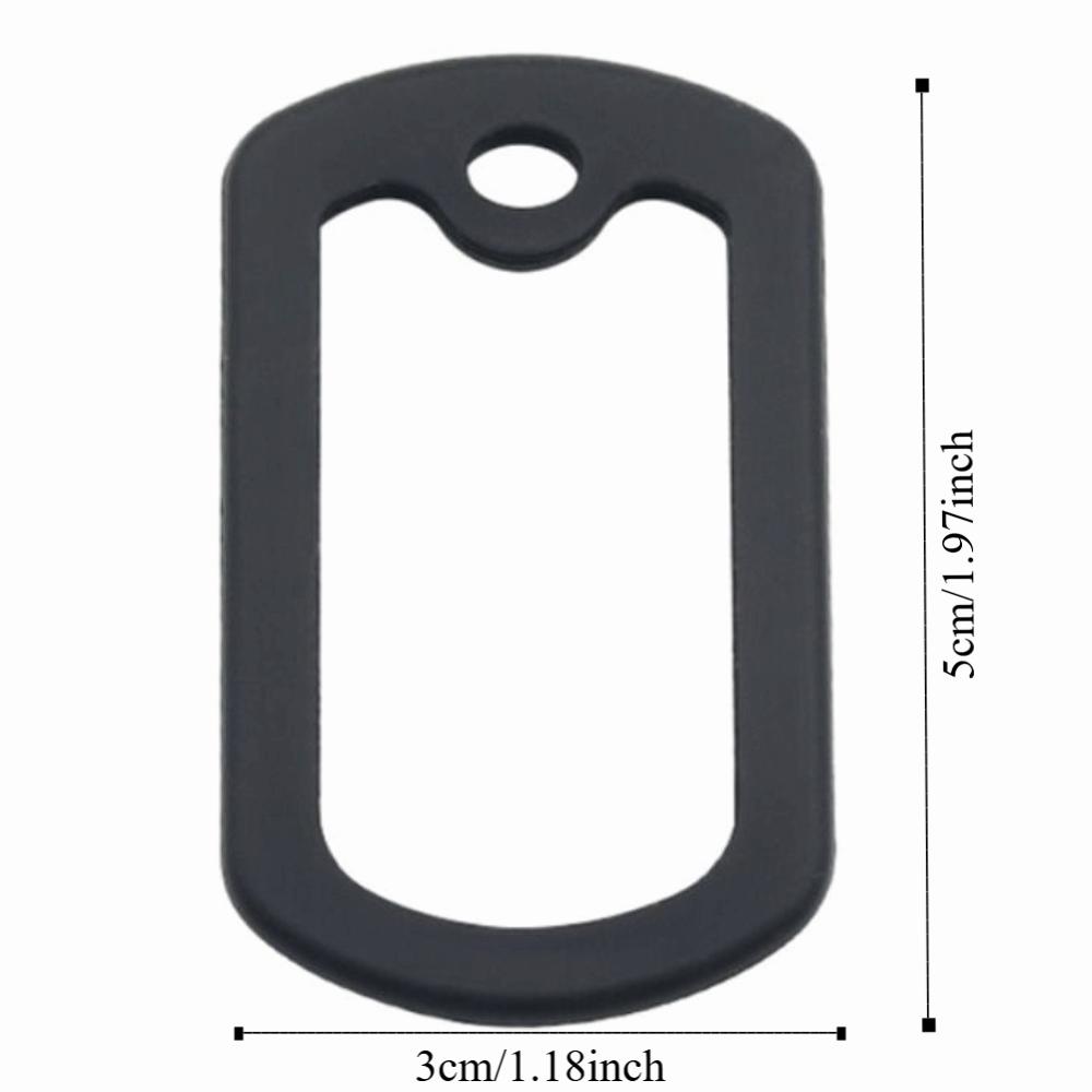 Silicone Material Dog Tag Protector 1.97*1.18 Inches Noiseless Dog Tag Rubbers Dog Tag  Outdoor