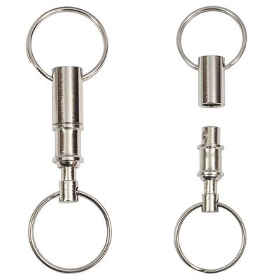 2Pcs Abnehmbare Schlüsselring Quick Release Keychain Dual Abnehmbare Schlüssel Ring Snap Lock