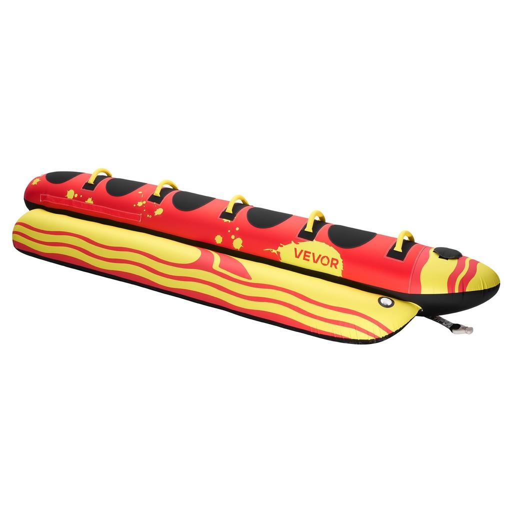 Schleppbare Schläuche zum Bootfahren, 5 Personen Schlauchboote und Schleppboote, 385 kg Kapazität Wassersport Schlauch zum Ziehen mit dem Boot - mit Voll-Nylon-Abdeckung,