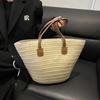 Summer Large Capacity Straw Bag For Women Knitted Straw Bag Bohemia Top-handle Bag Travel Totes
