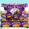 Set di stoviglie per festa di Halloween carino con piatti, bicchieri, tovaglioli e tovaglia Nuovi articoli a tema Halloween
