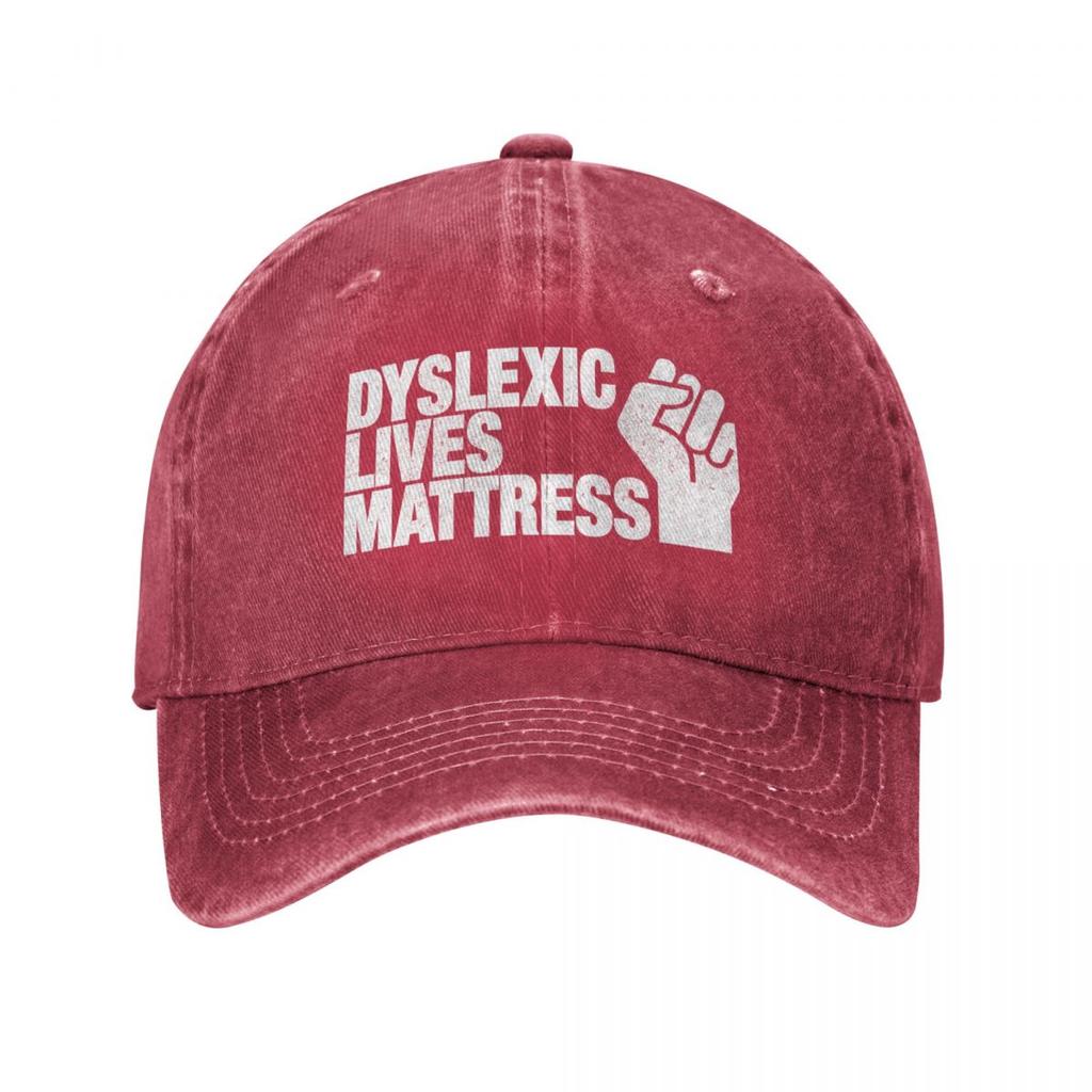 Dyslexic Lives Mattress Baseball Cap Big Size Hat Luxury Brand Unique hats hard hat Hats For Unisex Womens