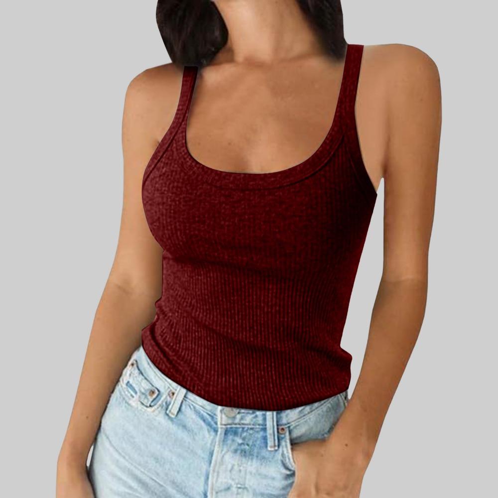 Tanktop met U-hals Schouderbandjes Crop Tops Vrouwen Zomer Camis Effen Kleur Camisole Mode Tube Vrouwelijk Mouwloos Cropped Vest Y2K Kleding