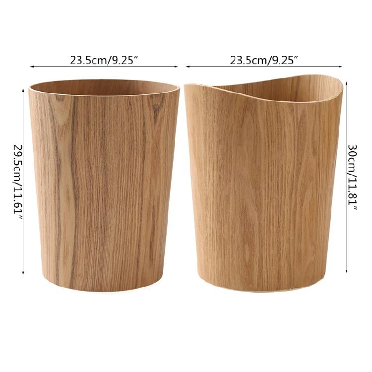 Papelera Cesta de Papel Higiénico para Oficina Baño Dormitorio Suministros Material de Madera