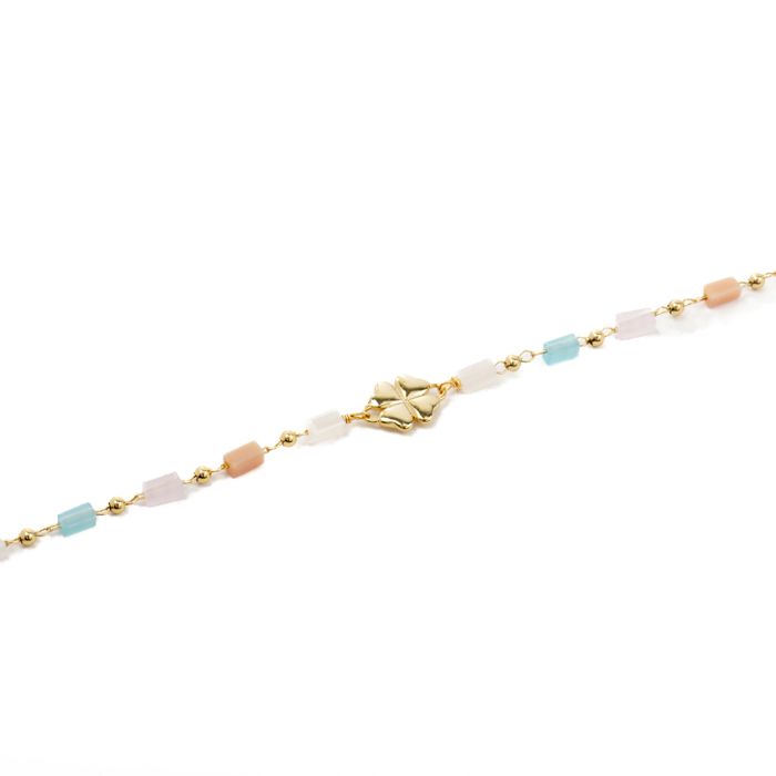 Bracelet - LUXENTER - Saara - Argent 925 - Or jaune 18K - Cristaux multicolores