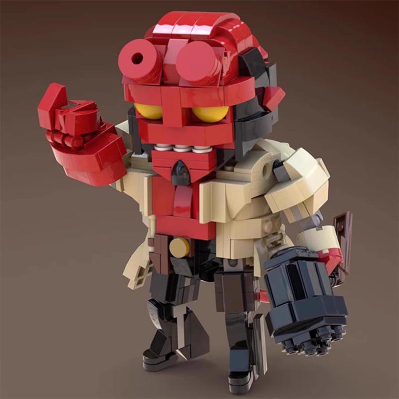 MOC Hellboy Mecha Robot Series Movable Building Block Toys for Men