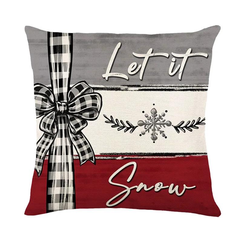 New Christmas Gingerbread Man Candy Decorative Pillow Cover Home Living Room Holiday Party Pillow Cover