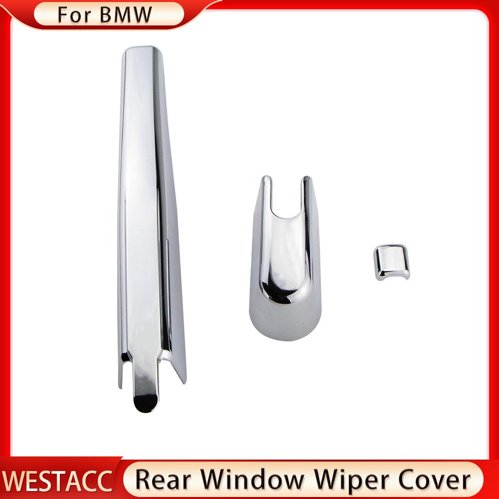 3Pcs ABS Chrome Car Rear Window Wiper Blade Cover for BMW X3 G01 2018 - 2022 Back Windshield Wiper Trim Sticker