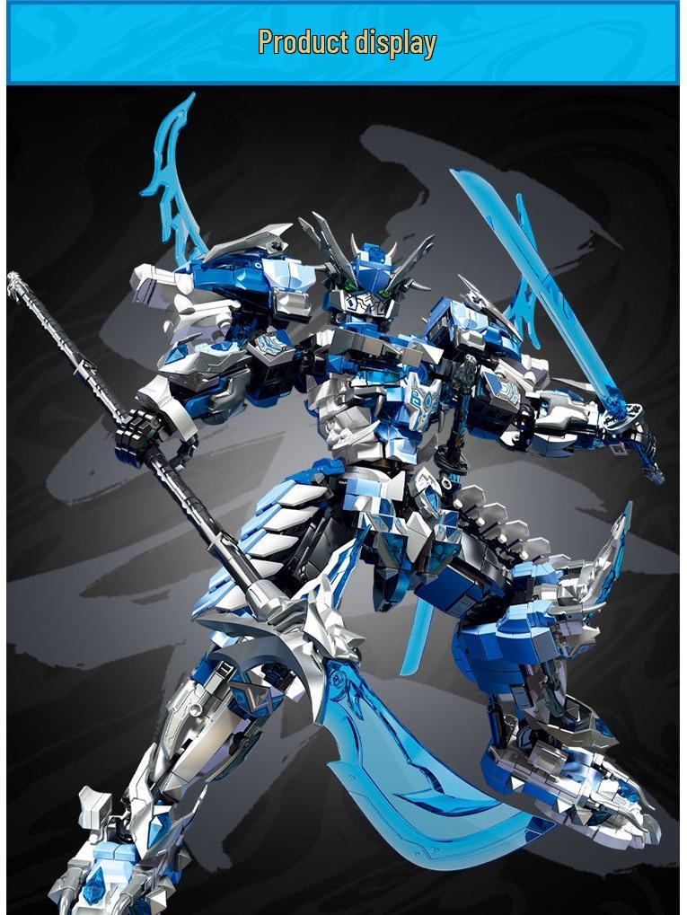 Yue Yi Black Tiger Zhao Yun & Guan Yu Mecha Three Kingdoms Building Blocks Toy