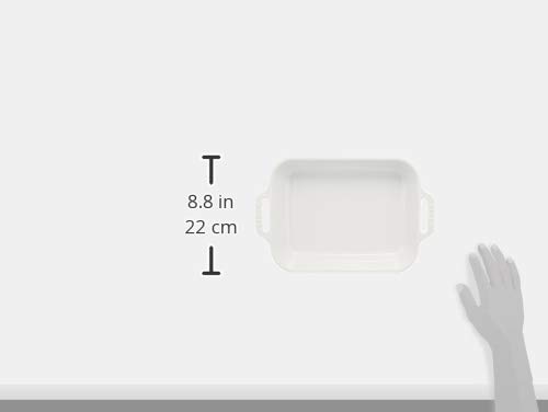 STAUB "Rectangular Dish, White, 27 X 20 Cm" Ceramic Gratin Dish, Oven and Microwave Safe [Official Japanese Product] Dish 40508-593
