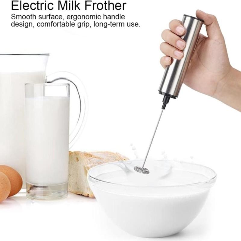 Wireless Rechargeable Electric Milk Frother 3 Speed Handheld Foam Maker Mixer for Latte Cappuccino Hot Chocolate