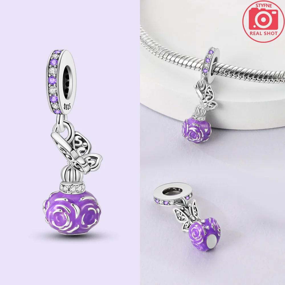 Charm Bead Charms Sunflower Christmas Snowman Purple Balloon Perfume Bottle Bead Charms Compatible With Bracelets copper Authentic Jewellery Women Diy