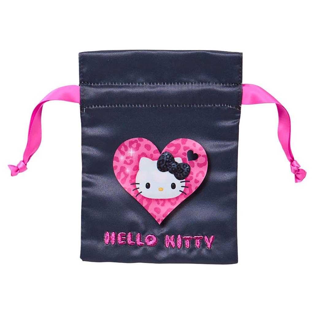 Sanrio Drawstring Bag Set Hello Kitty Polyester 071650 (SANRIO) 2-Piece (Monotone Animal)