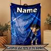 Custom Name Personalized Detective Conan Print Blanket, Home Decor, Bedroom, Sofa, Camping, Couch, Gifts for Birthday ChristmasEnthusiasts