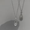Diamond-Encrusted Zircon Geometric Collarbone Chain Girlfriend Valentine'S Day Gift Simple Water Drop Necklace Pendant