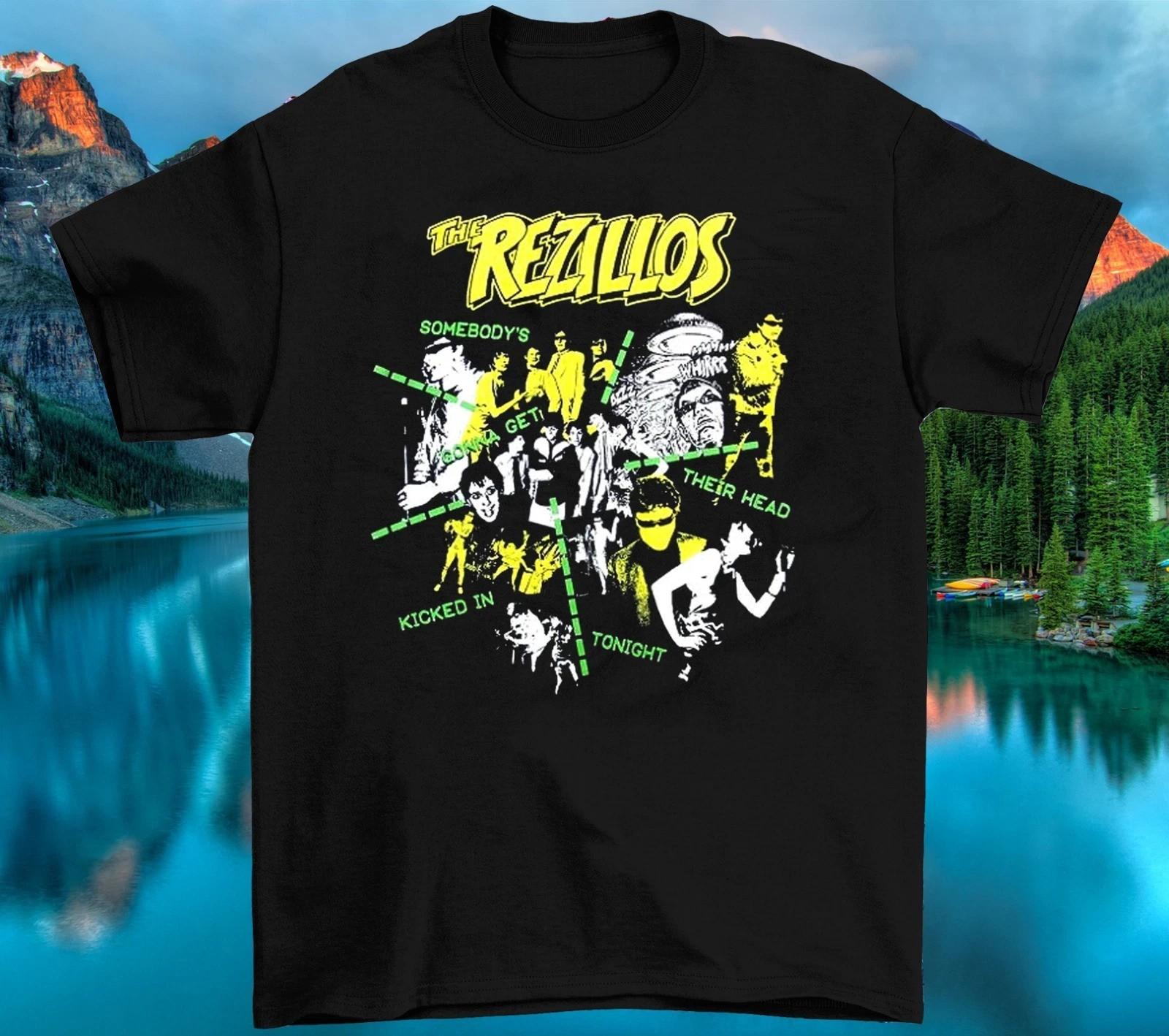 NEW THE REZILLOS Band Album Heavy Cotton Black T Shirt S-5XL BL2259 XL