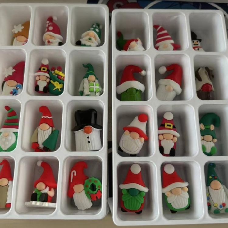 Surprise Resin Elf Figurine Random Box Christmas Countdowns Decoration Durable Materials Tabletop Display Collectible Series