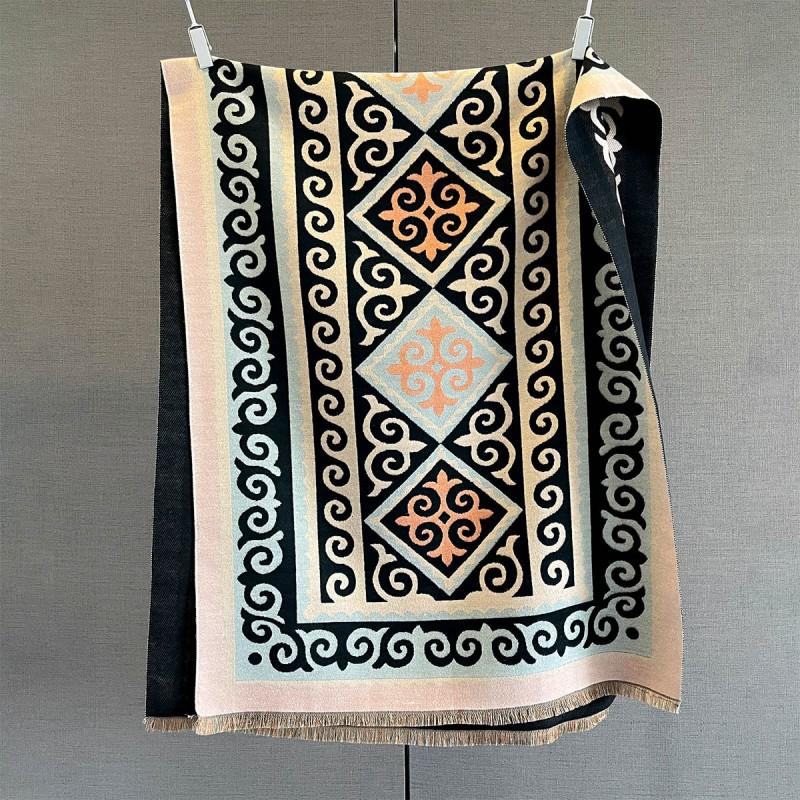 Soft Faux Cashmere Scarf Women With Paisley Warm Thick Wrap Shawl Winter