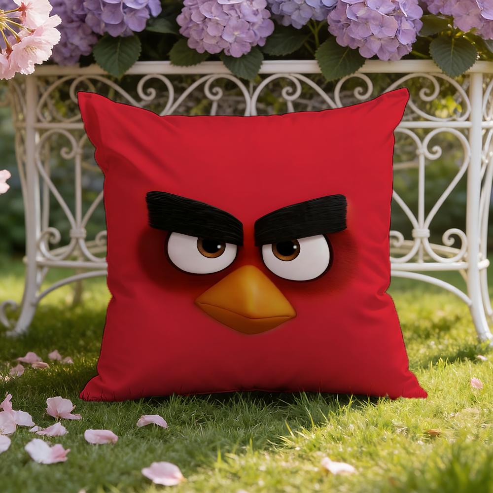 Anime A-Angry B-BirdsS Cushion Cover Home & Car Dual-Scene Pillow Cover: Reversible for Premium Comfort