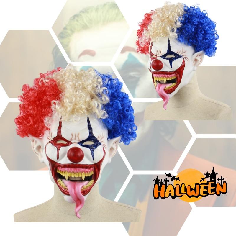 Explosive Head Clown Latex Mask For Halloween Horror Escape Room Haunted House