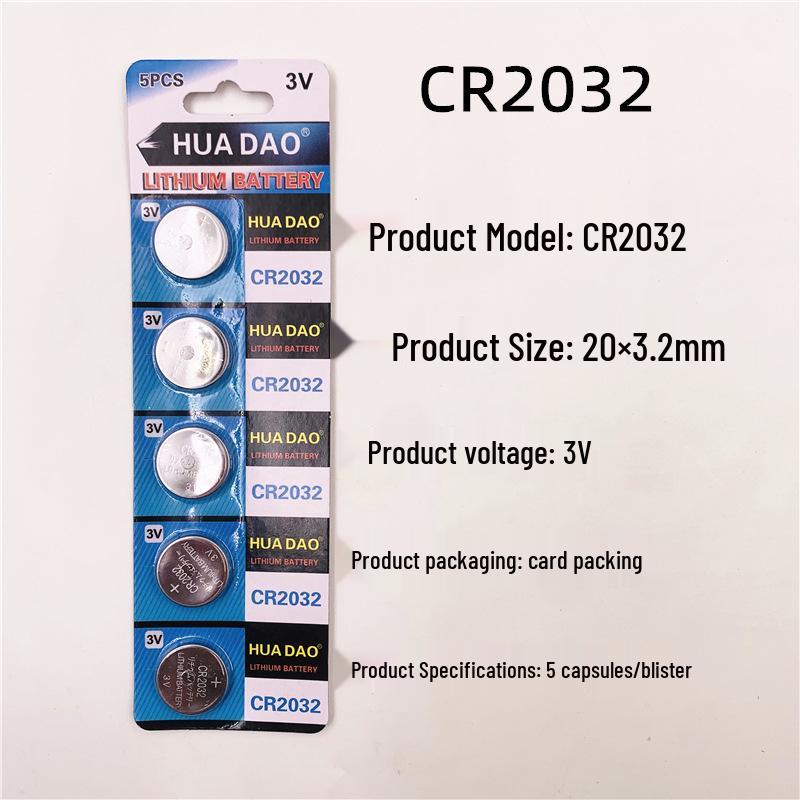 3V Button Battery Pack: CR2032, CR2025, CR2016 for Watches, Car Remotes, and Electronic Scales
