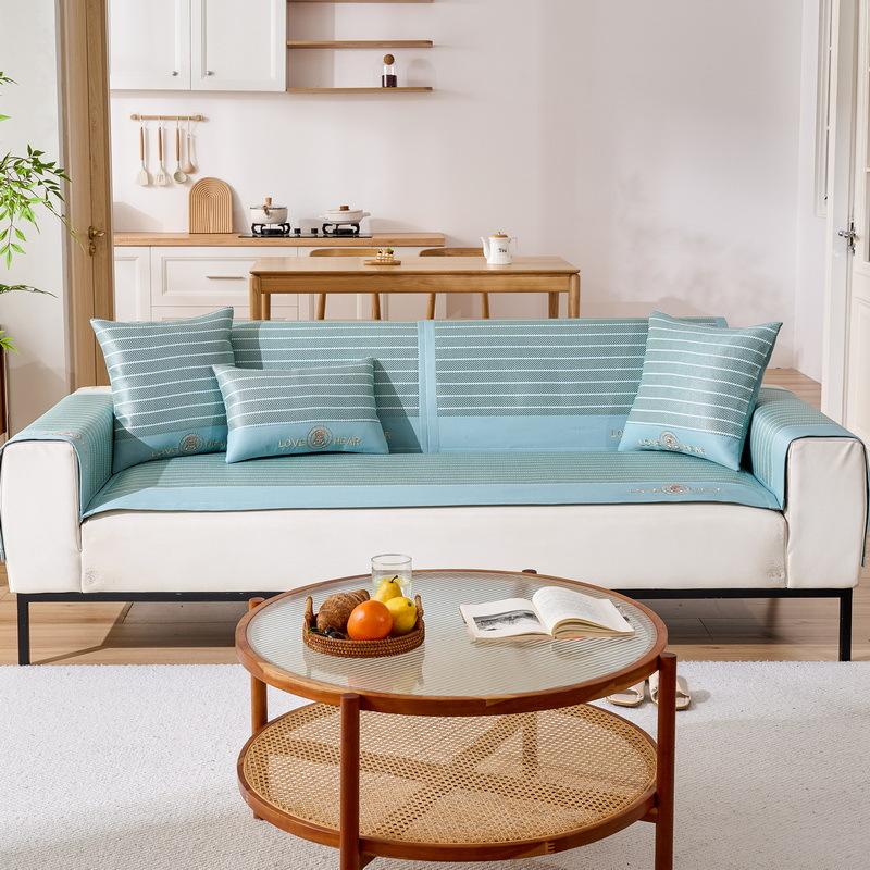 Bear Rattan Mat Sofa Cushion Summer Ice Silk Mat Cushion New Cool Leather Sofa Cushion Non-Slip Cushion
