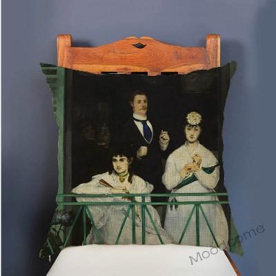 Edouard Manet World Famous Oil Painting Olympia Young Girls The Lunch Impressionism Sofa Pillow Case Gallery Art Cushion Cover