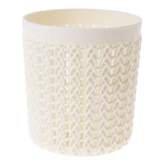 

Модный полый пластиковый держатель для ручек в стиле ротанга, коробка для хранения канцелярских принадлежностей белый