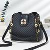Cross pattern new contrasting color flip plaid printing large capacity single shoulder oblique span texture women's bag