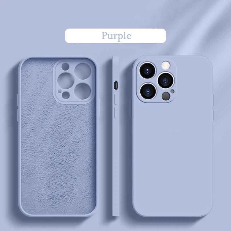 Luxuriöse offizielle Handyhülle aus flüssigem Silikon für iPhone 16 15 14 13 11 12 Pro Max 16 Plus ultradünne rutschfeste Hülle