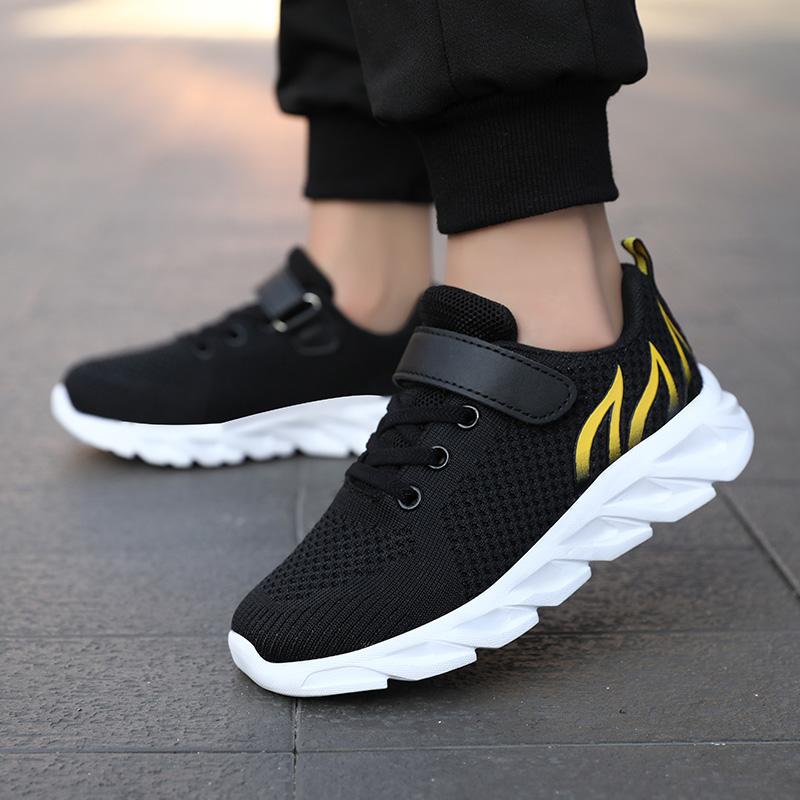 Fashion Boys Girls Sneakers Leather Soft Soled Children Outdoor School Walking Shoes Anti Slip Wear Resistant Kids Running Shoes
