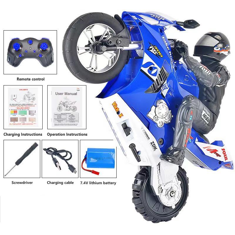 RC Stunt Motorcycle Car 1/6 High Speed Motorbike Model 2.4G Radio Control Car Remote Controlled Toy Drift Cars Toys For Boys Kid