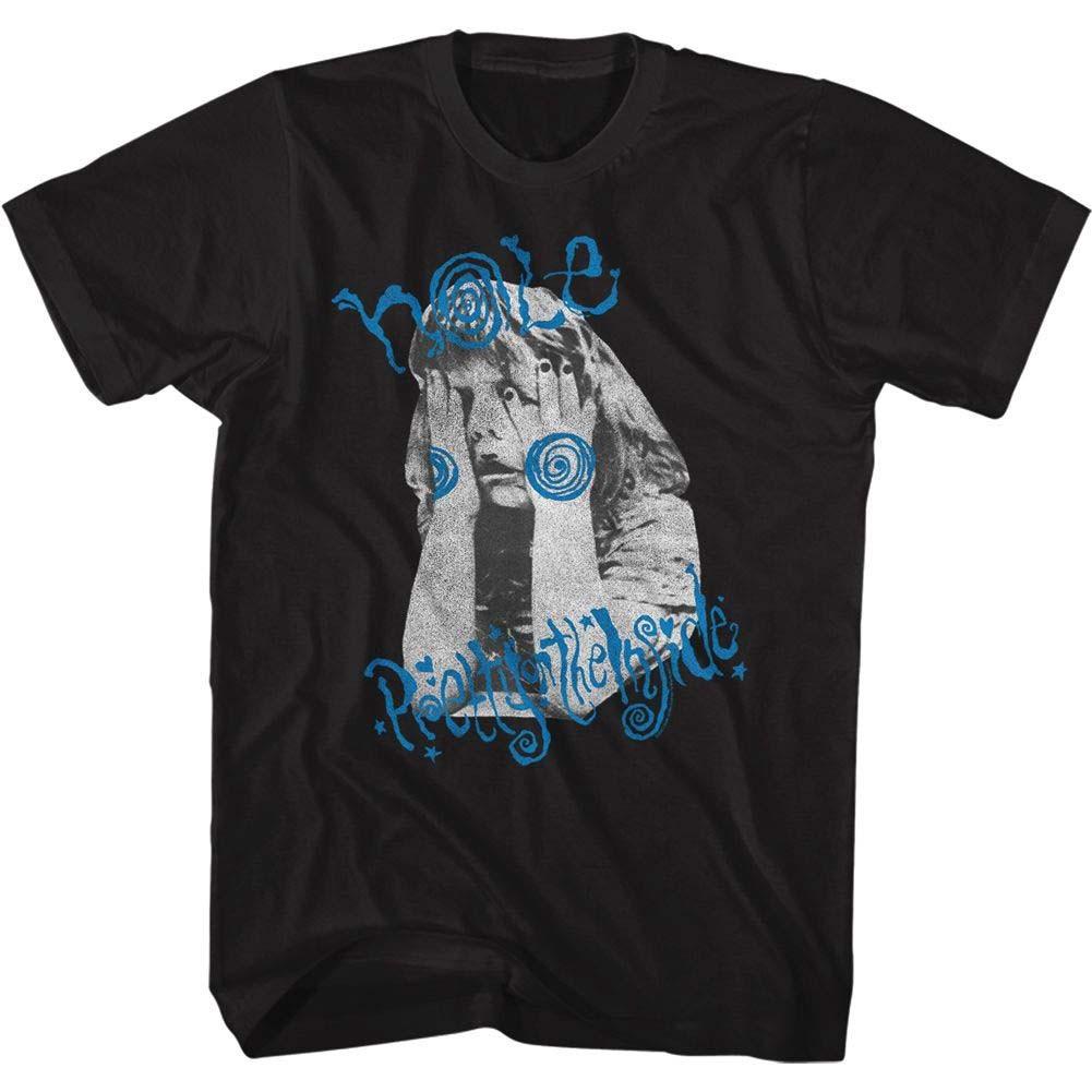 Men s Hole Girl Covering Face T-shirt Medium Black 2XL