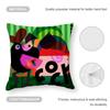 Chinese Zodiac Print Cushion Cover Anti-dustmite Pillowcase Invisible Zipper Silky Short Plush Sofa Cushion Cover